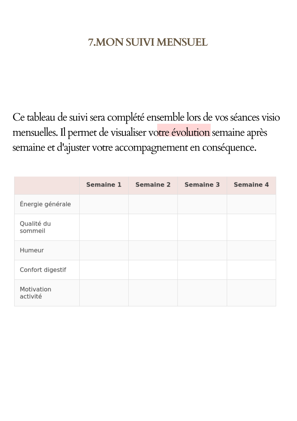 Ma ménopause et moi / Livret personnalisé